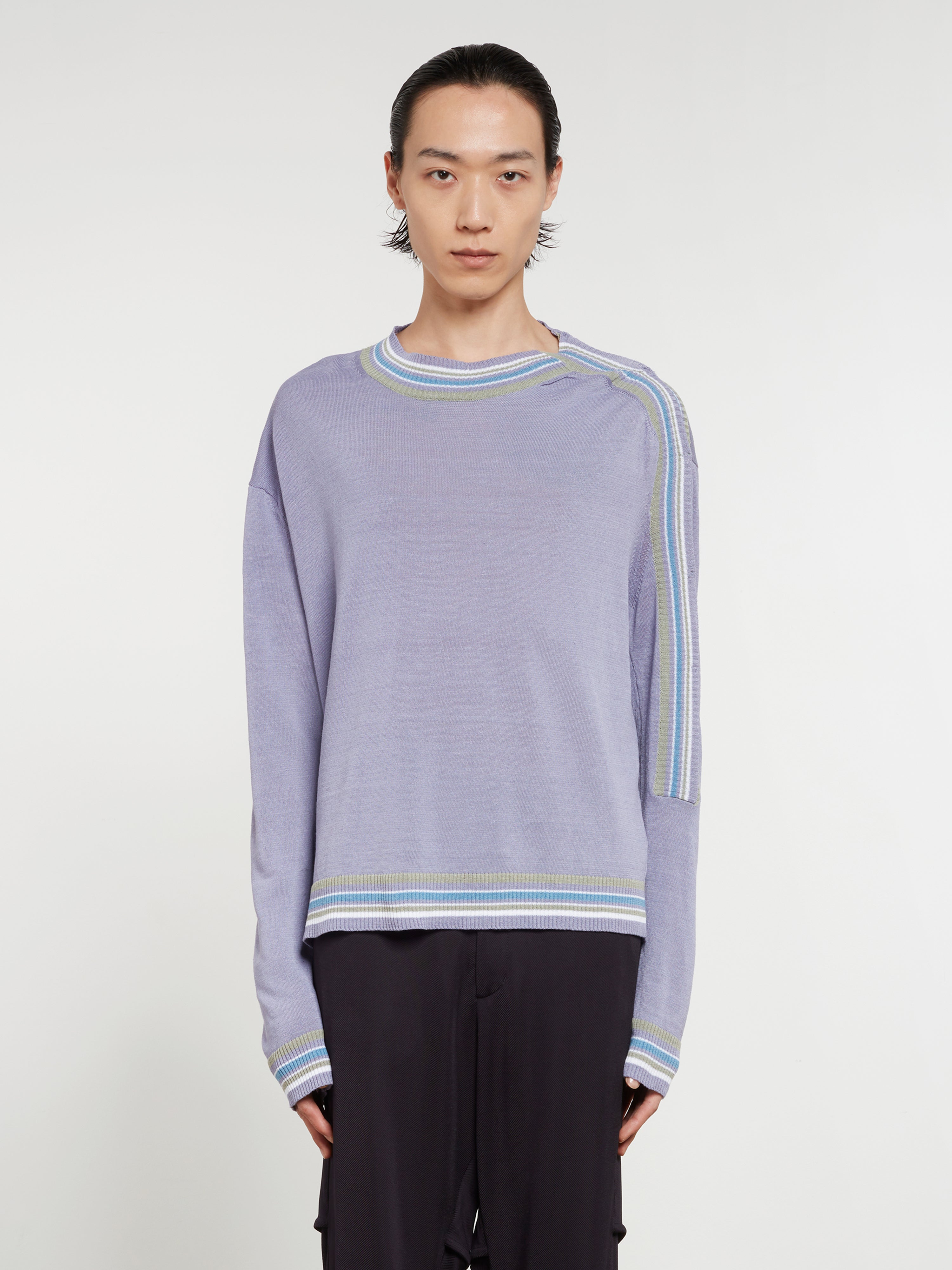 Kiko Kostadinov Men's Ria Henley Knit (Violet) | Dover Street