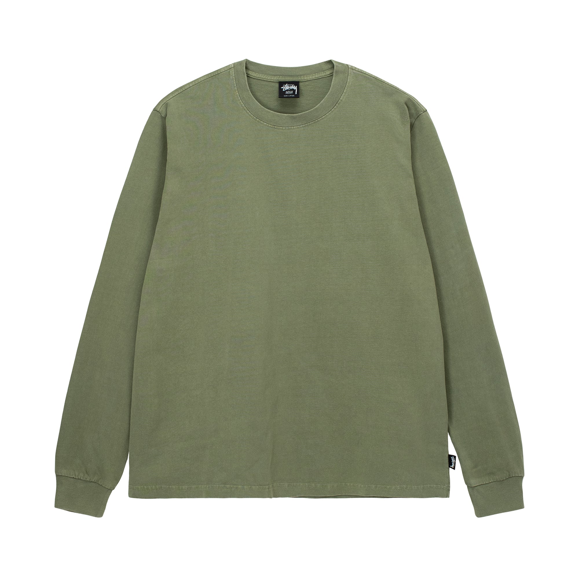 Stussy - Pigment Dyed Ls Crew - (Olive) view 1