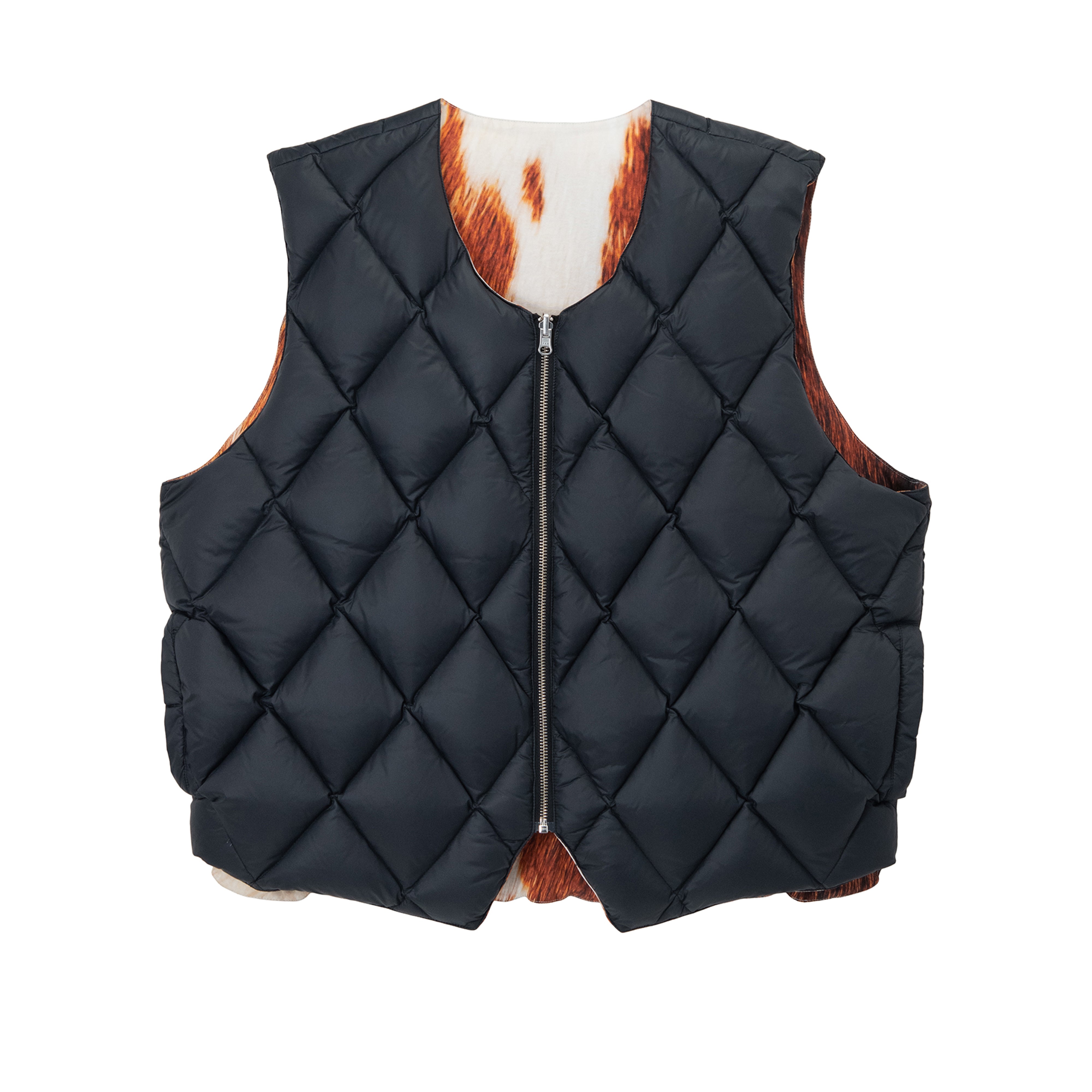 Stussy Men's Revesrible Quilted Vest (Cow Hide) | Dover Street