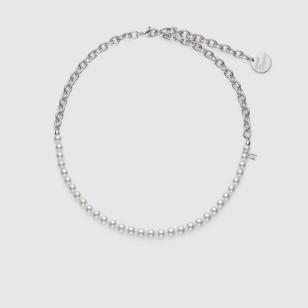 Comme des Garçons - Mikimoto Pearl Necklace - (Silver)