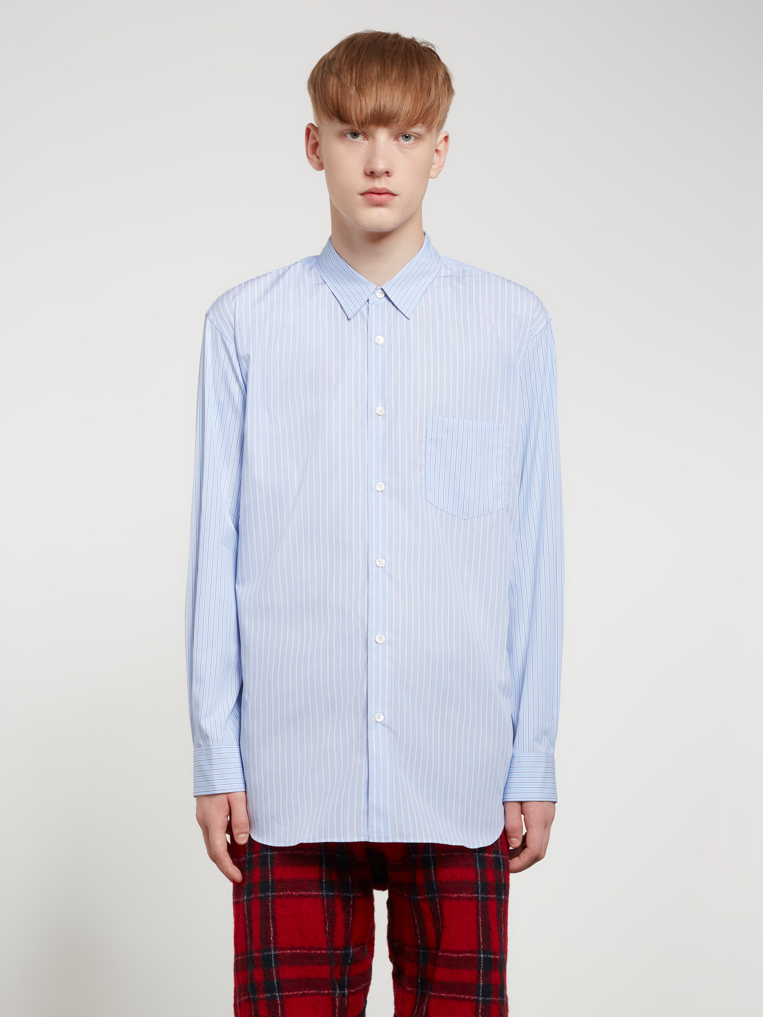 Cdg striped outlet shirt