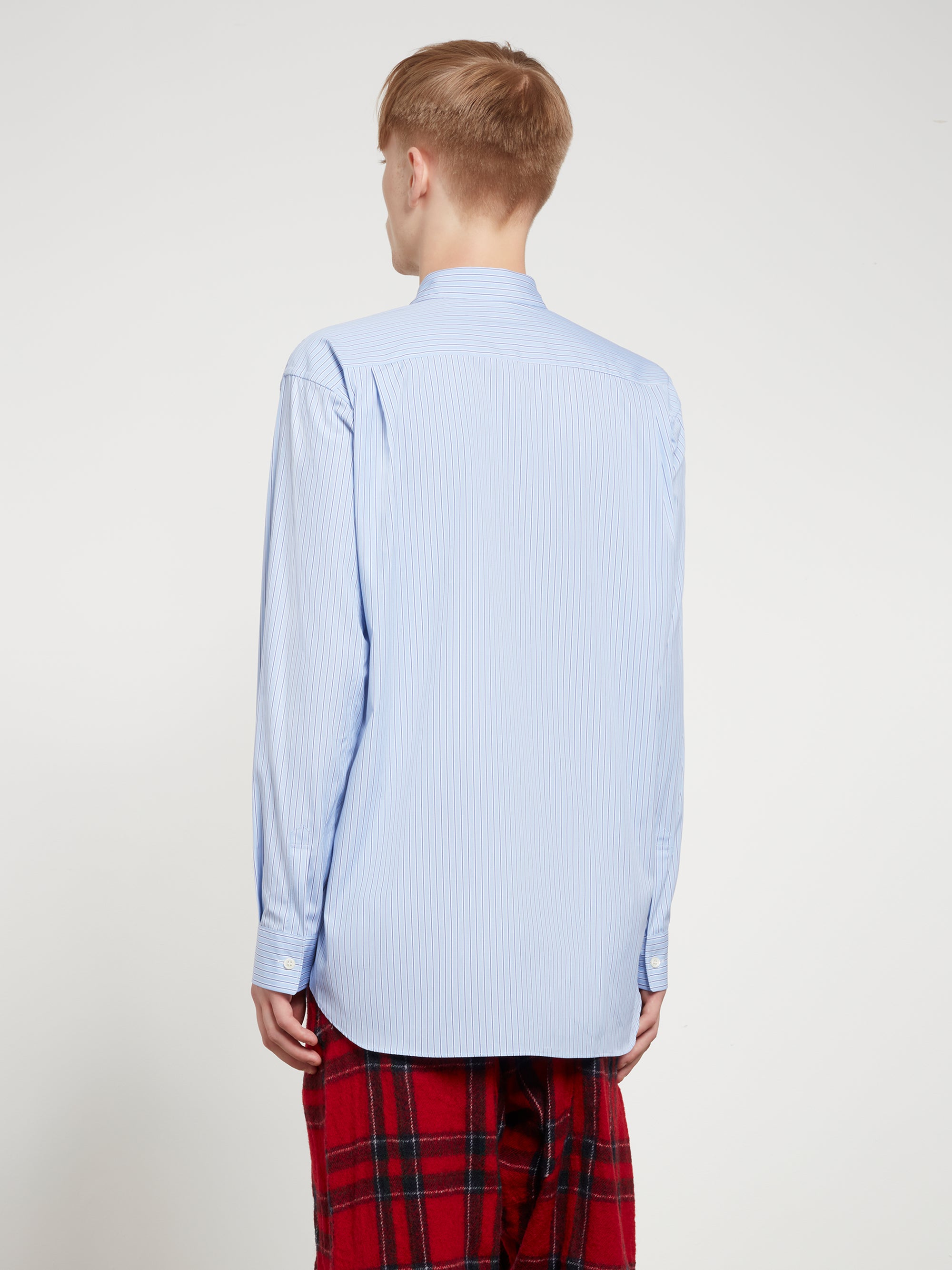 CDG Shirt Forever - Classic Fit Yarn Dyed Poplin Shirt - (Stripe 2) view 4