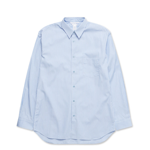 CDG Shirt Forever - Classic Fit Woven Cotton Shirt - (Blue Stripe)