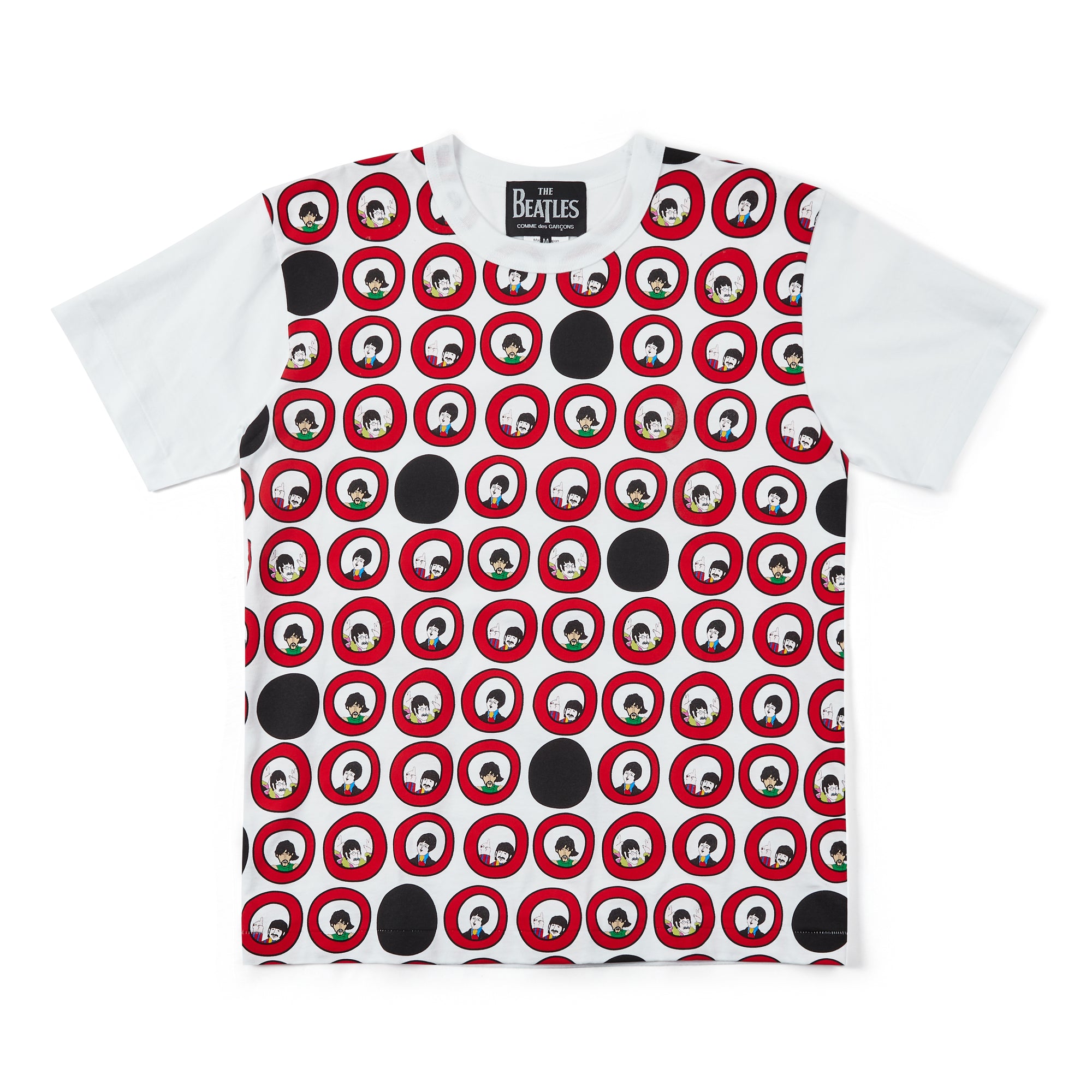 CDG Beatles - Red Circle T-Shirt - (White) view 1