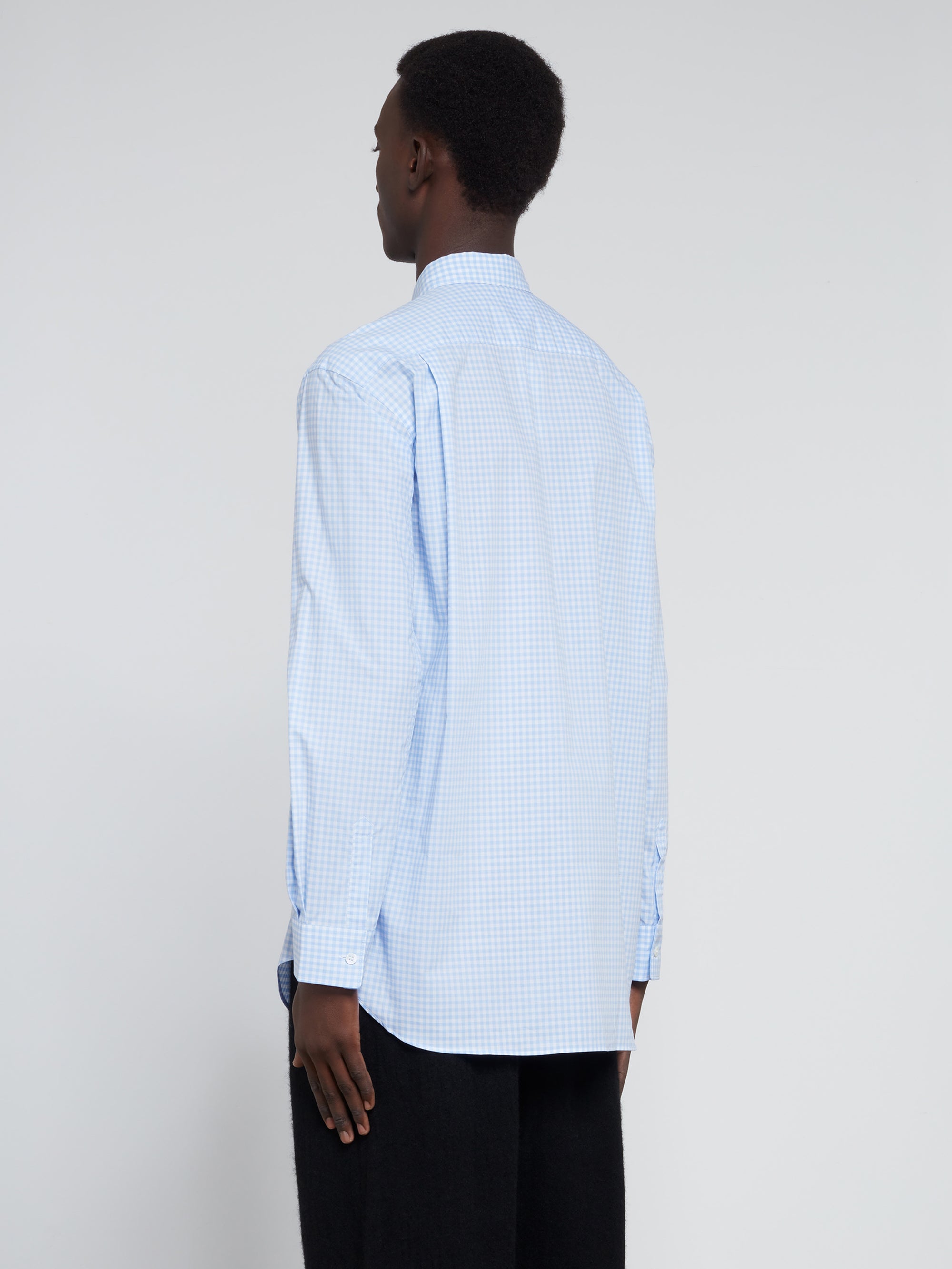 CDG Shirt Forever - Classic Fit Checked Shirt - (Blue) view 4