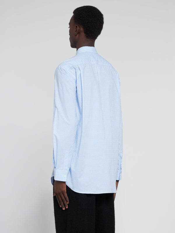 CDG Shirt Forever - Classic Fit Cotton Shirt - (Blue Gingham)