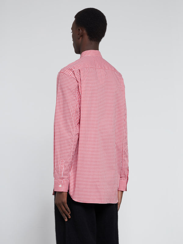 CDG Shirt Forever - Classic Fit Cotton Shirt - (Red Gingham)