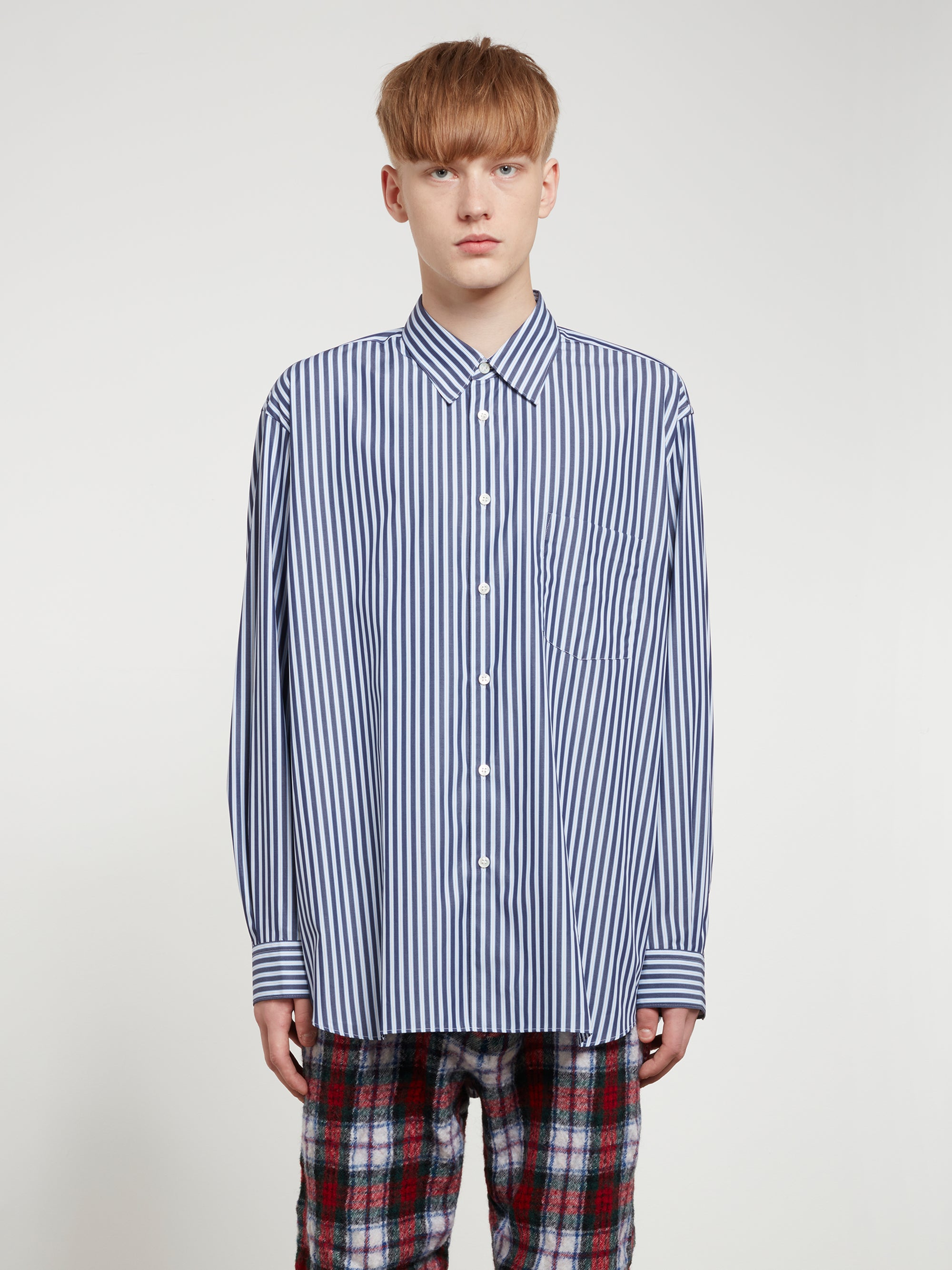 CDG Shirt Forever - Wide Fit Cotton Shirt - (Stripe 3) view 1