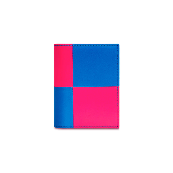CDG Wallet - Fluo Squares Pink/Blue Bifold Wallet - (SA0641FS)