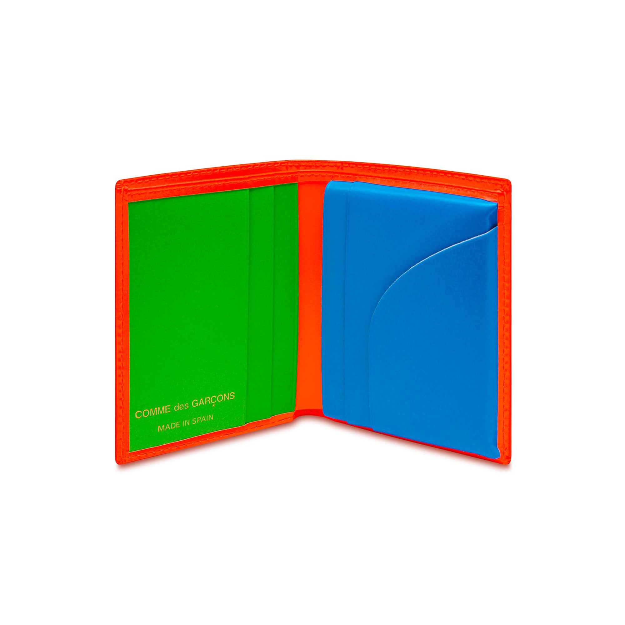CDG Wallet - Super Fluo Orange/Blue Bifold Wallet - (SA0641SF) view 2