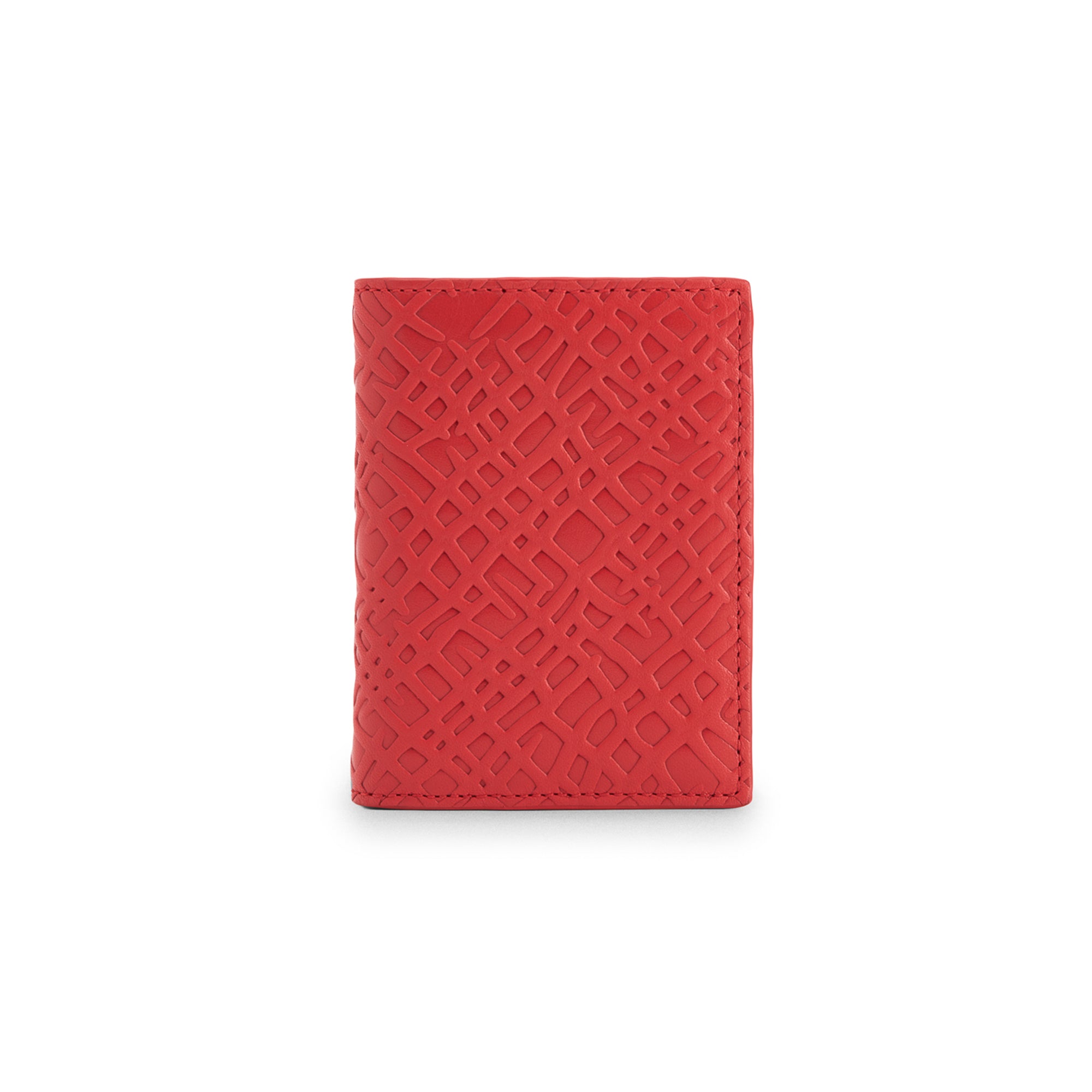 CDG Wallet - Embossed Roots Bifold Wallet - (Red SA0641ER) view 1