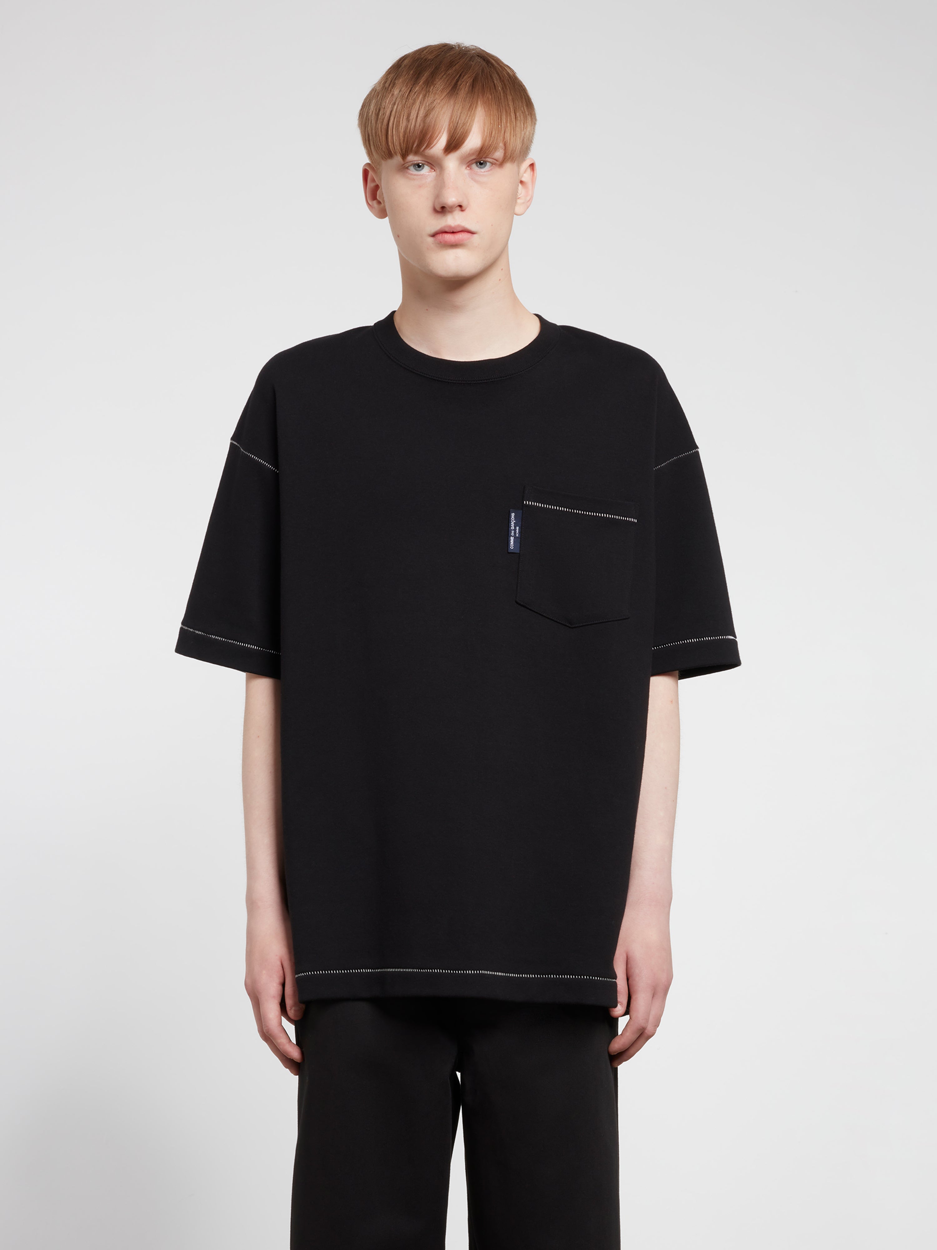 Comme des Garçons Homme Stitch T-Shirt (Black) | Dover Street