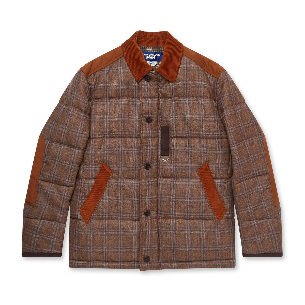 Check Padded Jacket Junya Watanabe MAN: Wool Check Padded Jacket (Brown) | DSML E-SHOP