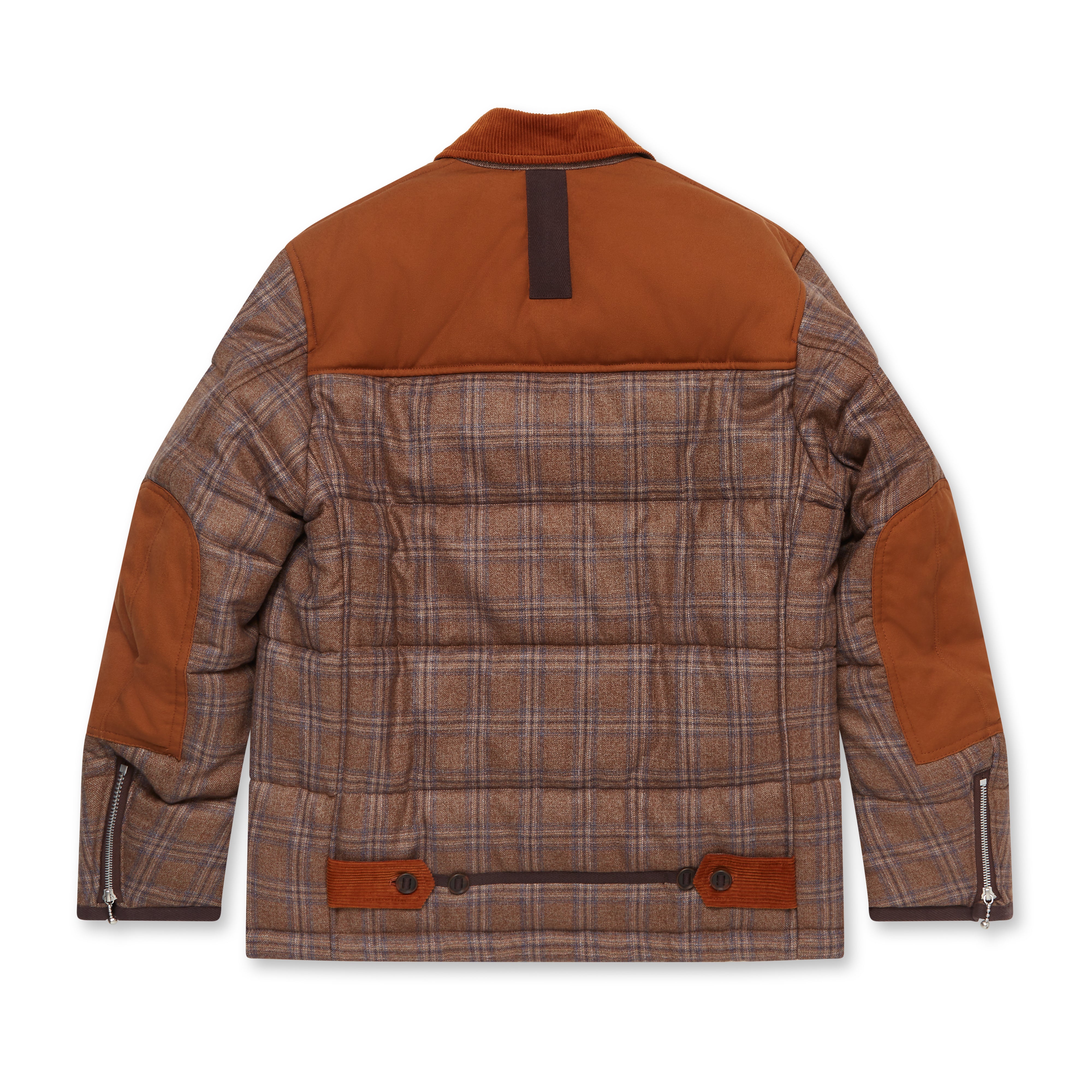 Junya Watanabe MAN: Wool Check Padded Jacket (Brown) | DSML E-SHOP