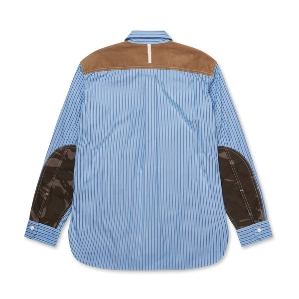 Junya Watanabe MAN - Cotton Stripe Zip Shirt - (Blue Stripe)