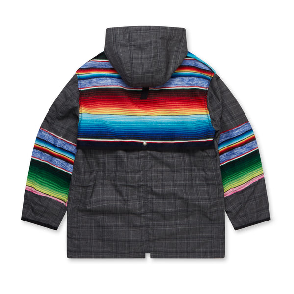 Junya Watanabe MAN - Wool Polyester Serape Hooded Jacket - (Grey)