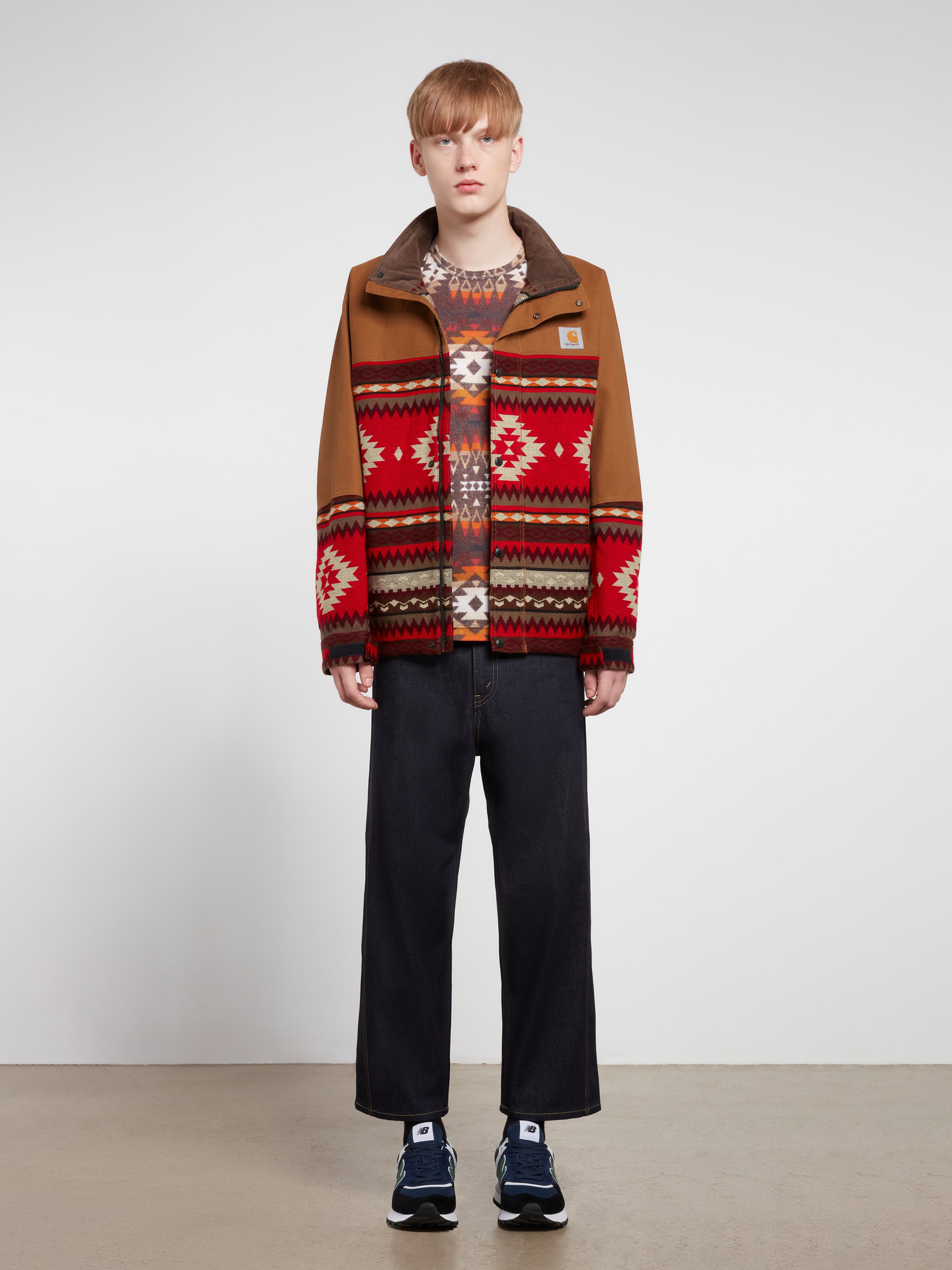 Junya Watanabe MAN: Carhartt Moqui Jacket (Brown/Red) | Dover