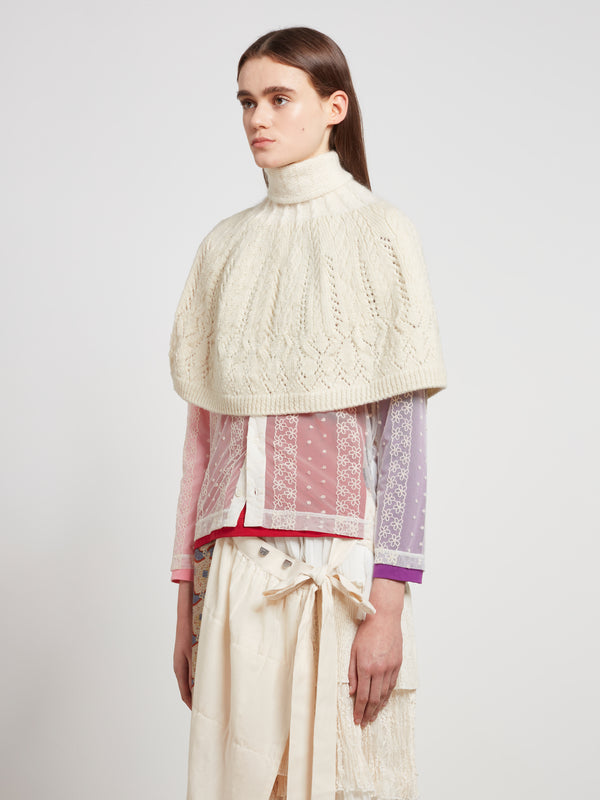 Tao - Knitted Cape - (Natural)