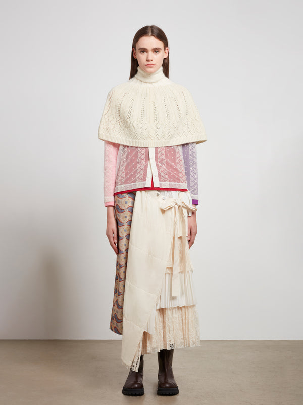 Tao - Knitted Cape - (Natural)