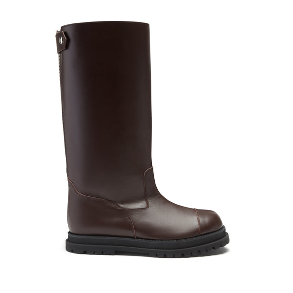 Tao - Knee High Leather Boots - (Brown)