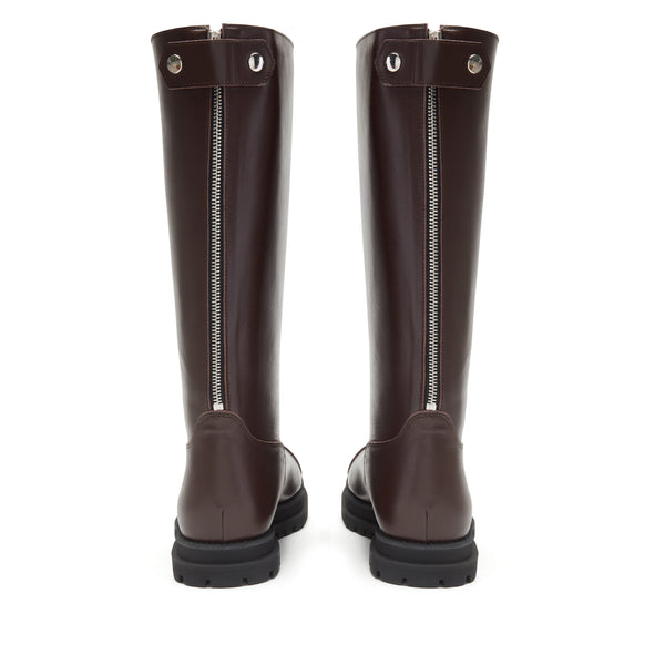 Tao - Knee High Leather Boots - (Brown)