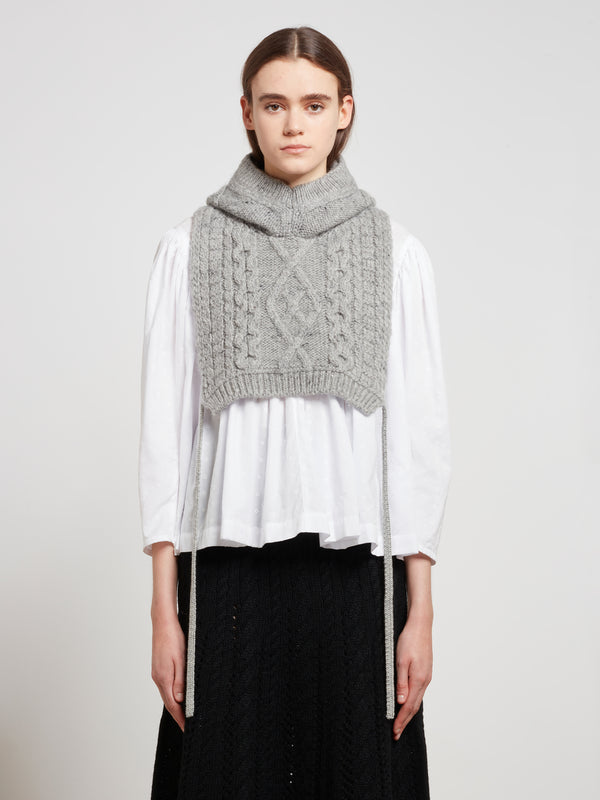 Tao - BATONER Hooded Knit Vest - (Grey)