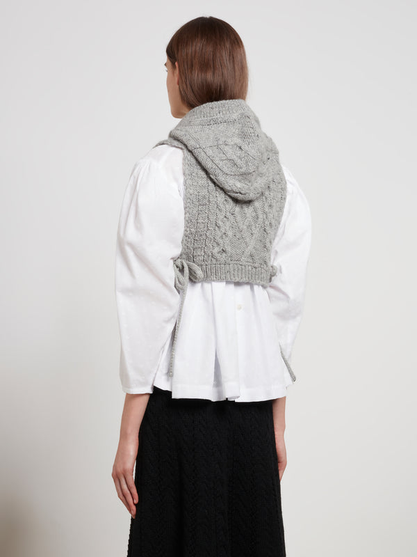 Tao - BATONER Hooded Knit Vest - (Grey)