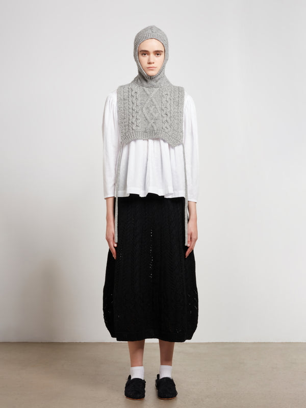 Tao - BATONER Hooded Knit Vest - (Grey)