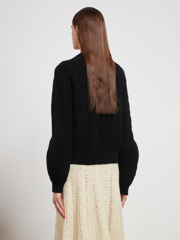 Tao - Cable Knit Sweater - (Black)
