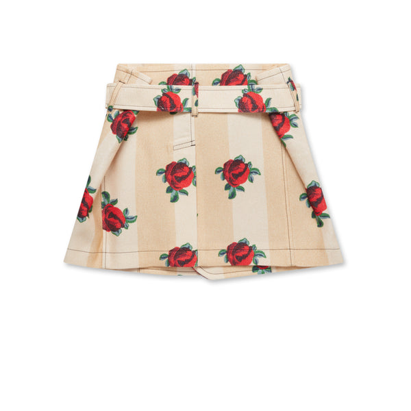 Tao - Cotton Viyella Rose Skirt - (Rose)
