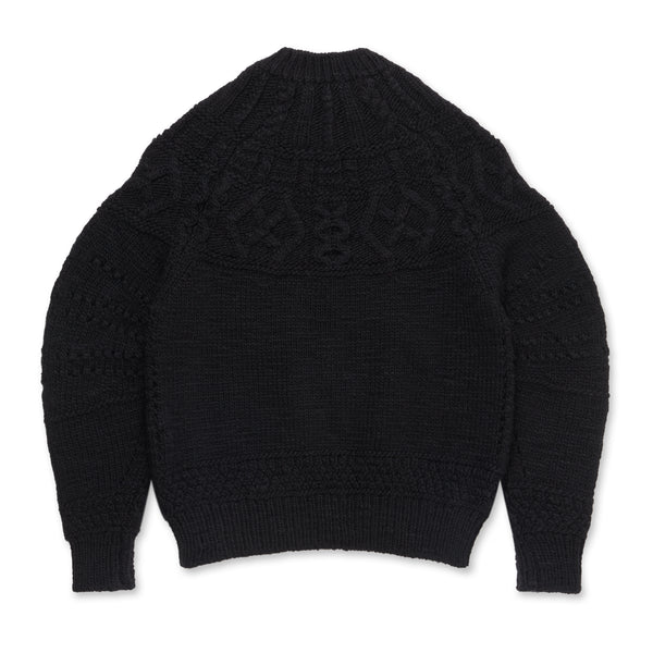 Tao - BATONER Aran Sweater - (Black)