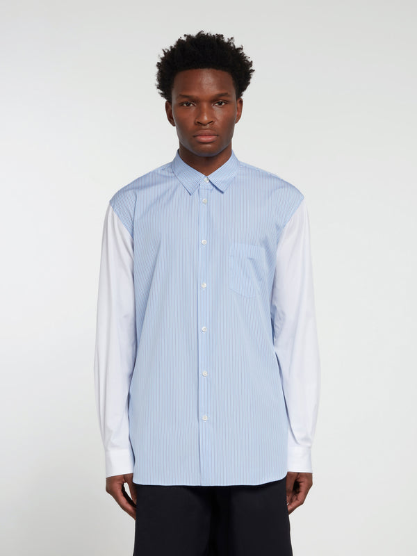 CDG Shirt Forever - Plain And Stripe Poplin Shirt - (Stripe/Mix)
