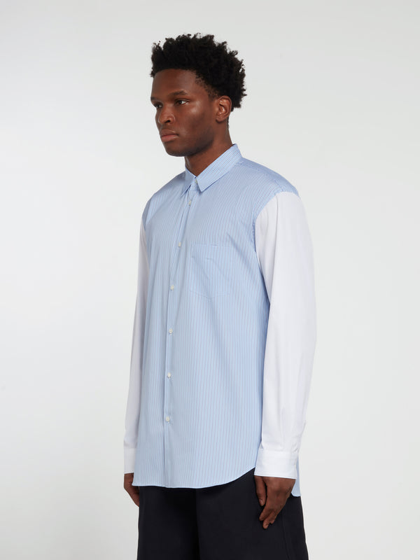 CDG Shirt Forever - Plain And Stripe Poplin Shirt - (Stripe/Mix)