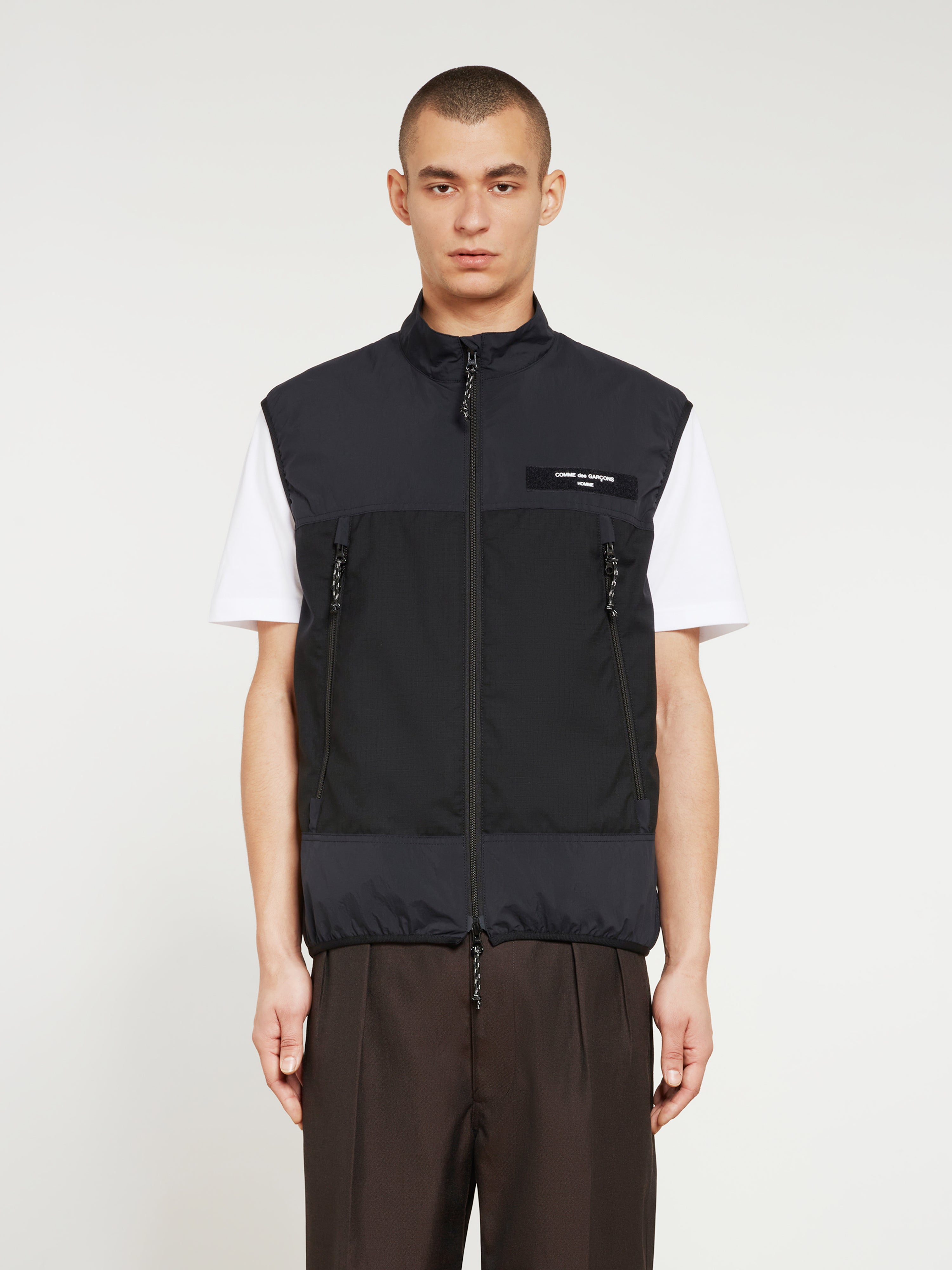 Comme des Garçons Homme Technical Wool Vest (Dark Navy/Black