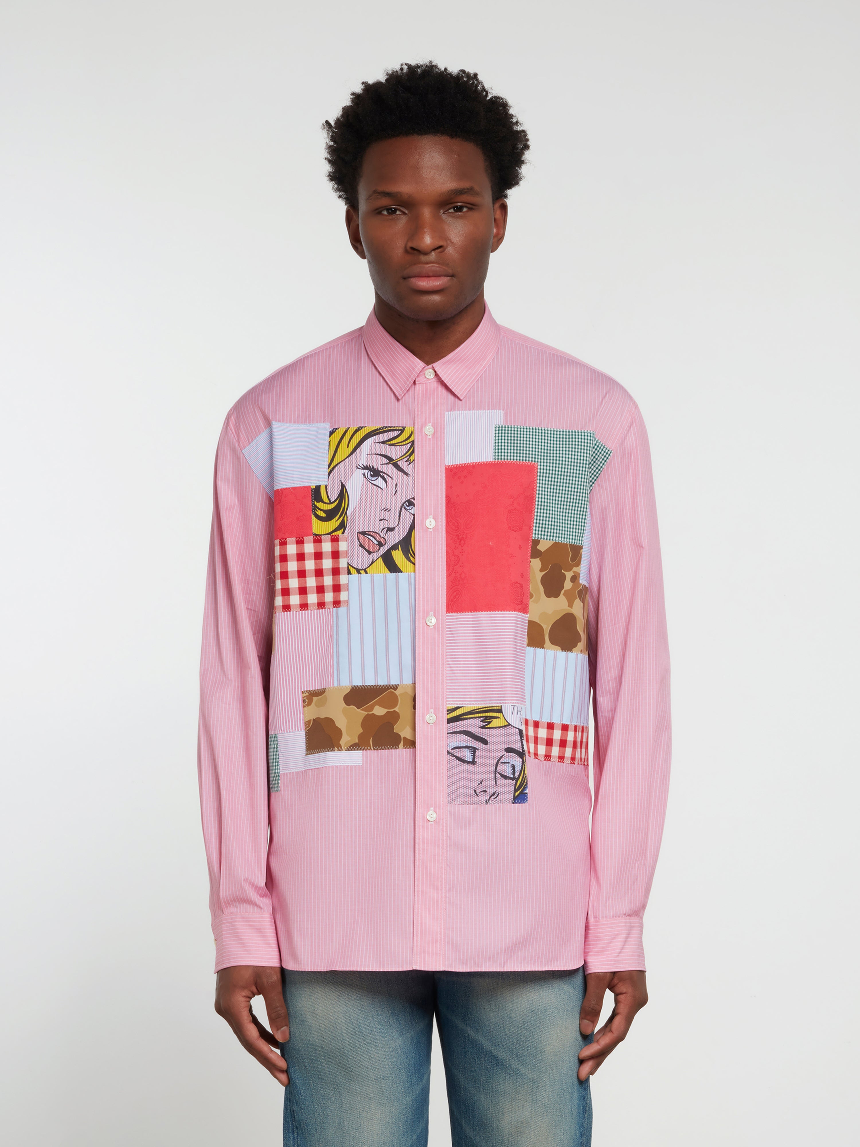 Junya Watanabe MAN - Roy Lichtenstein Patchwork Stripe Shirt