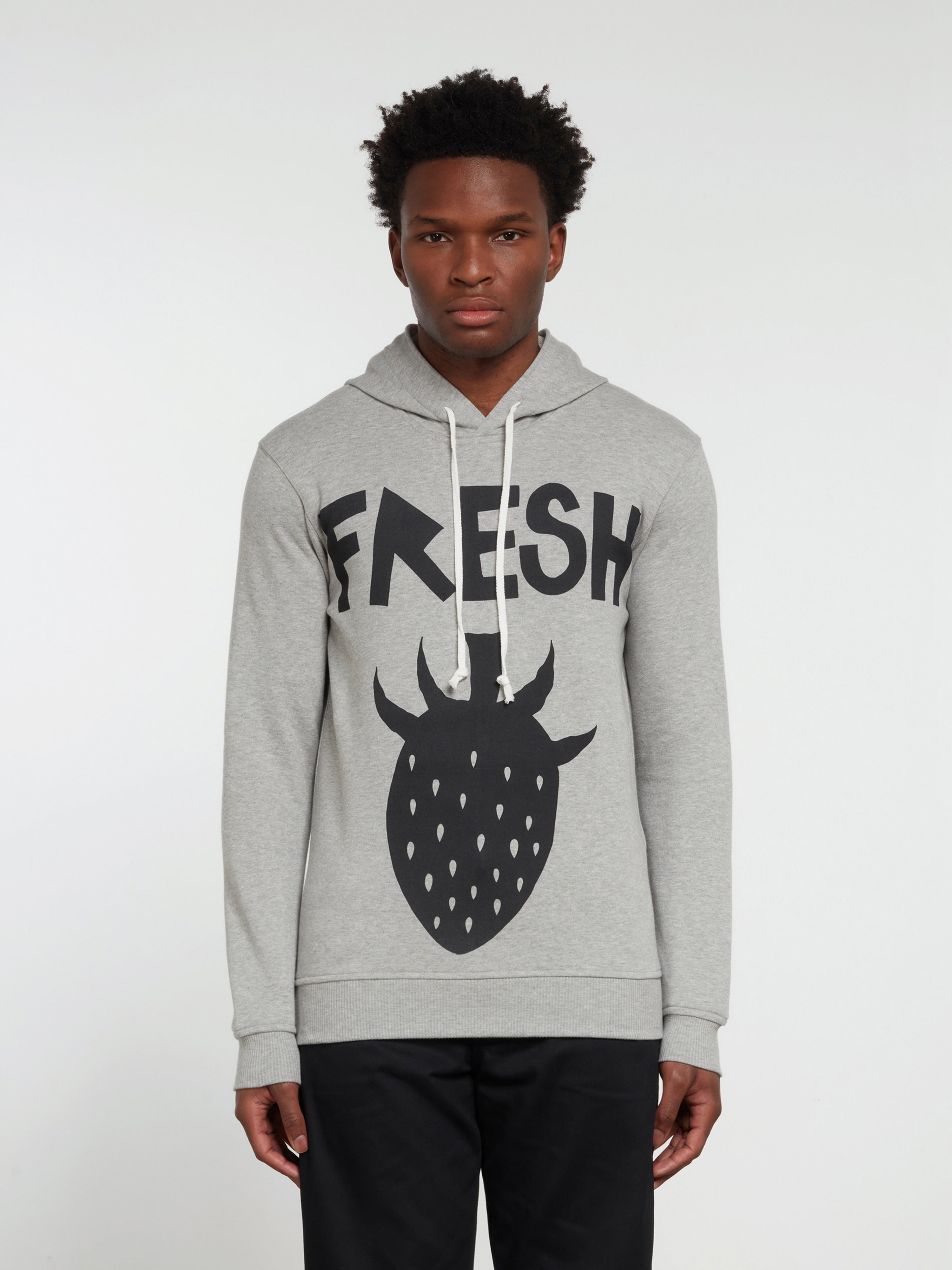 CDG Shirt Brett Westfall Strawberry Hooded Sweatshirt (Grey