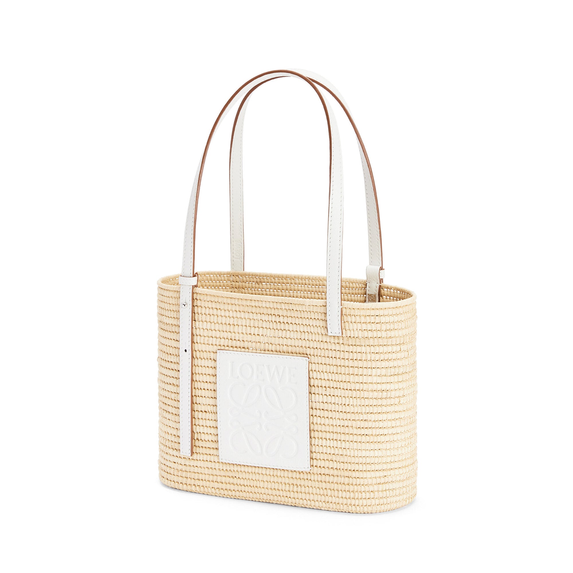 Loewe - Women’s Square Basket Small Bag - (Natural/White) view 2