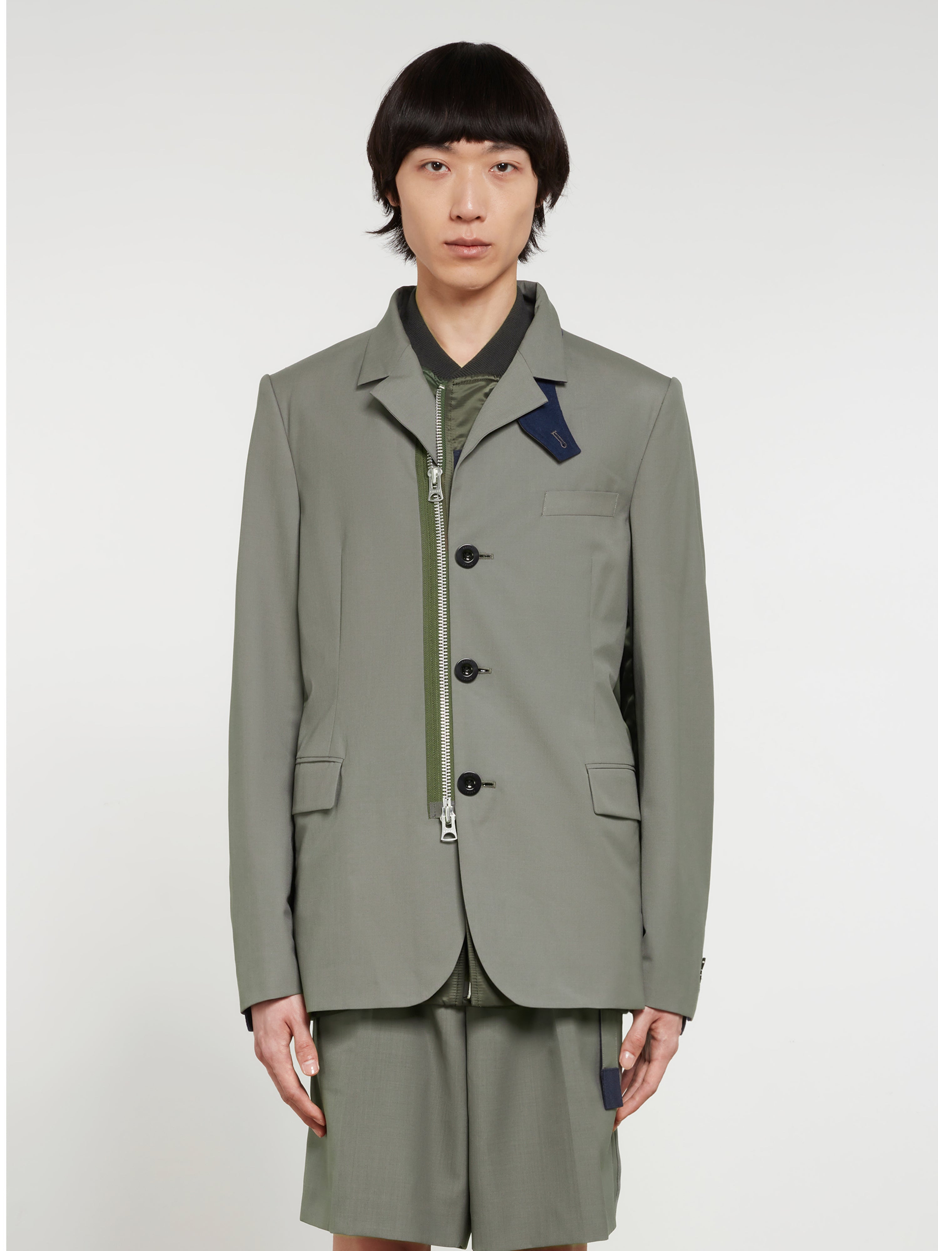 sacai Men's Suiting Jacket (Taupe) | Dover Street Market E-Shop