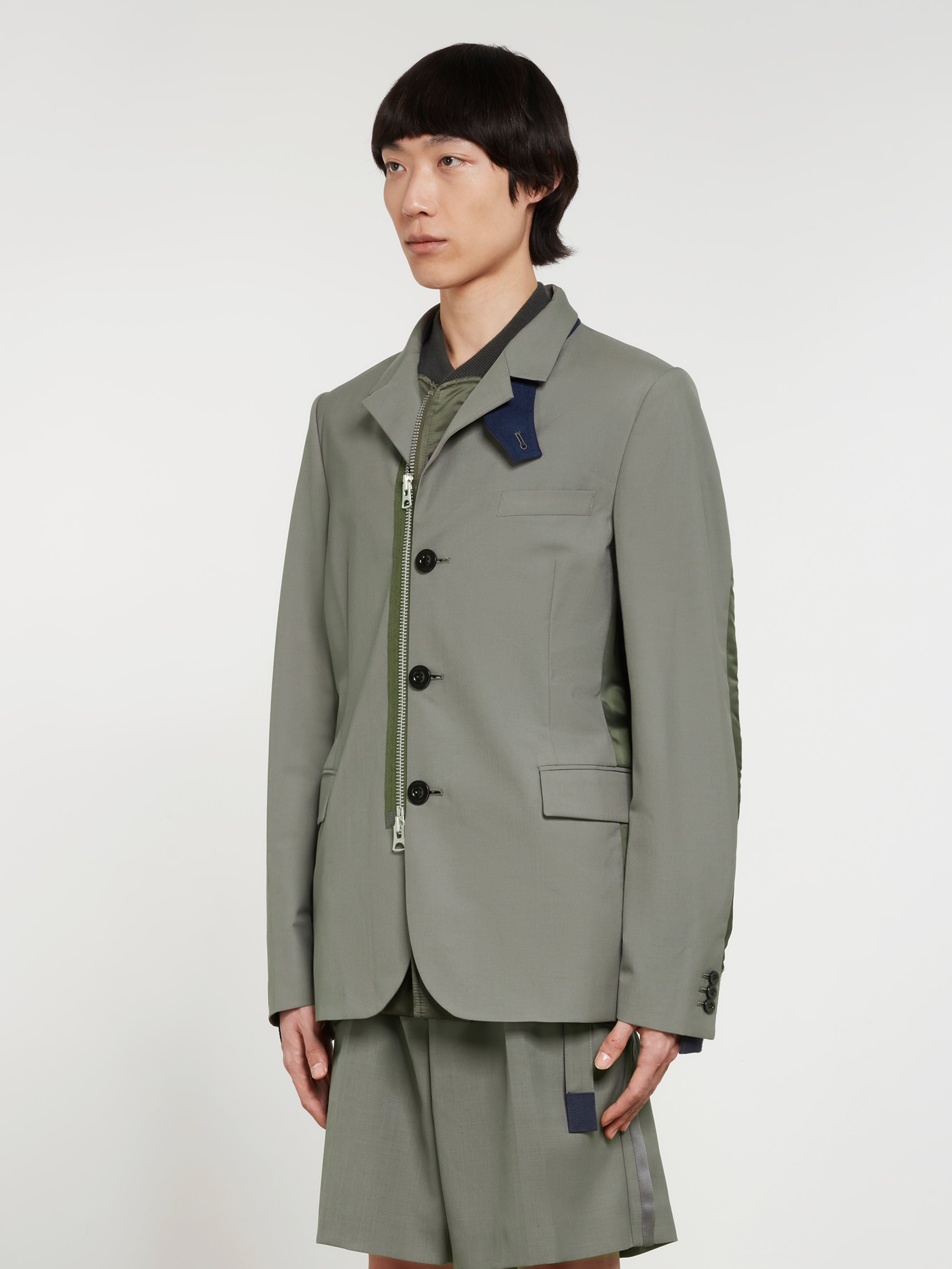 sacai Men's Suiting Jacket (Taupe) | Dover Street Market E-Shop