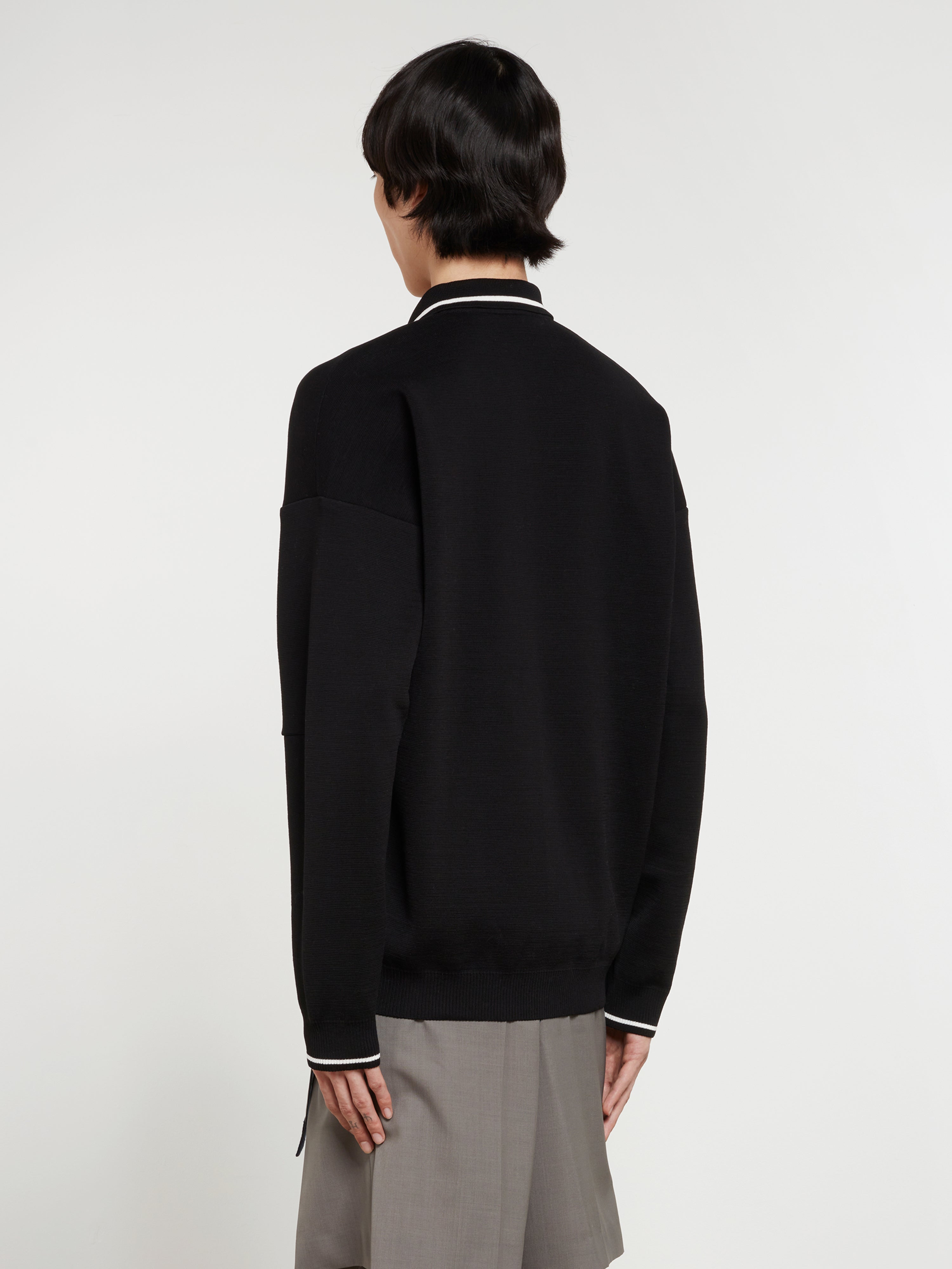 Sacai - Men’s Milano Rib Knit Pullover - (Black)