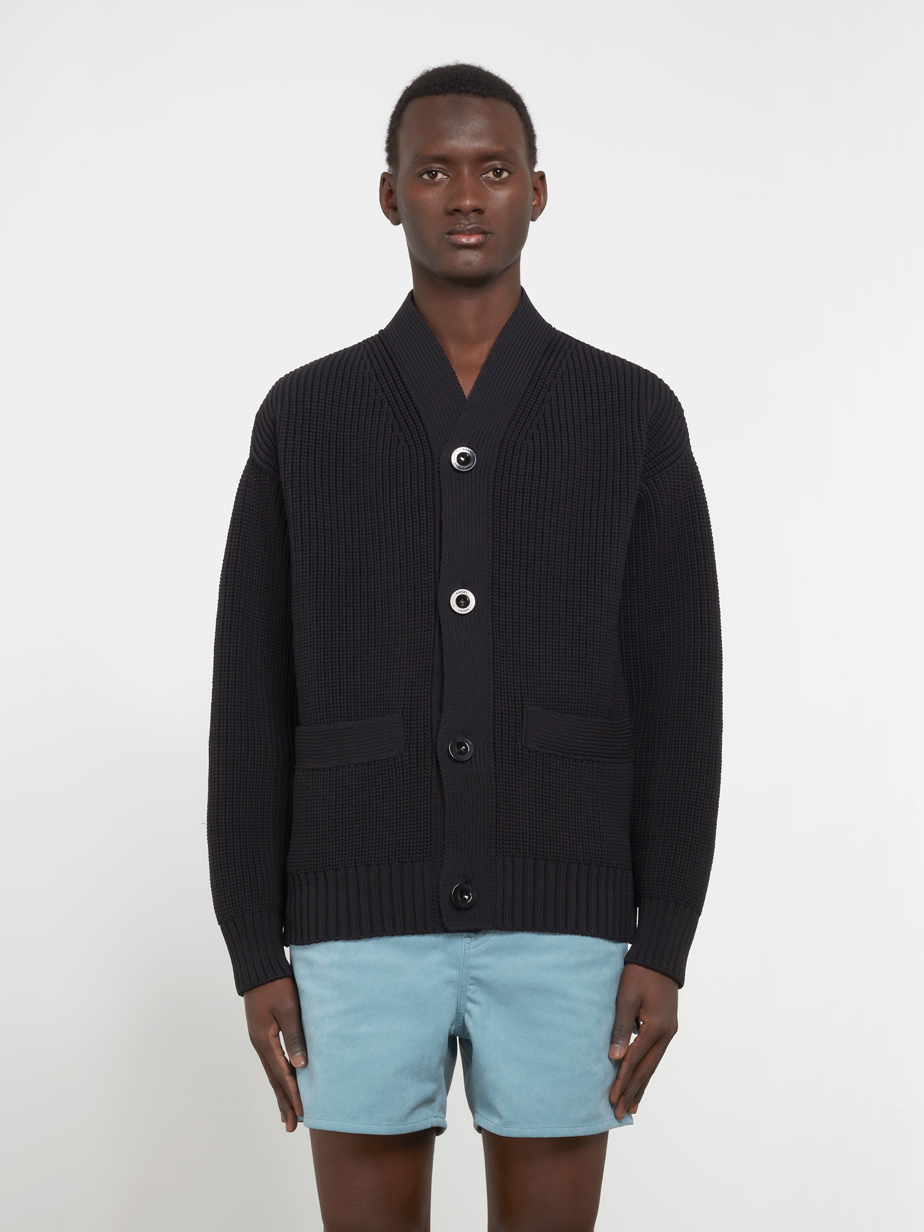 sacai Men's Knit Cardigan (Black) | Dover Street Market E-Shop