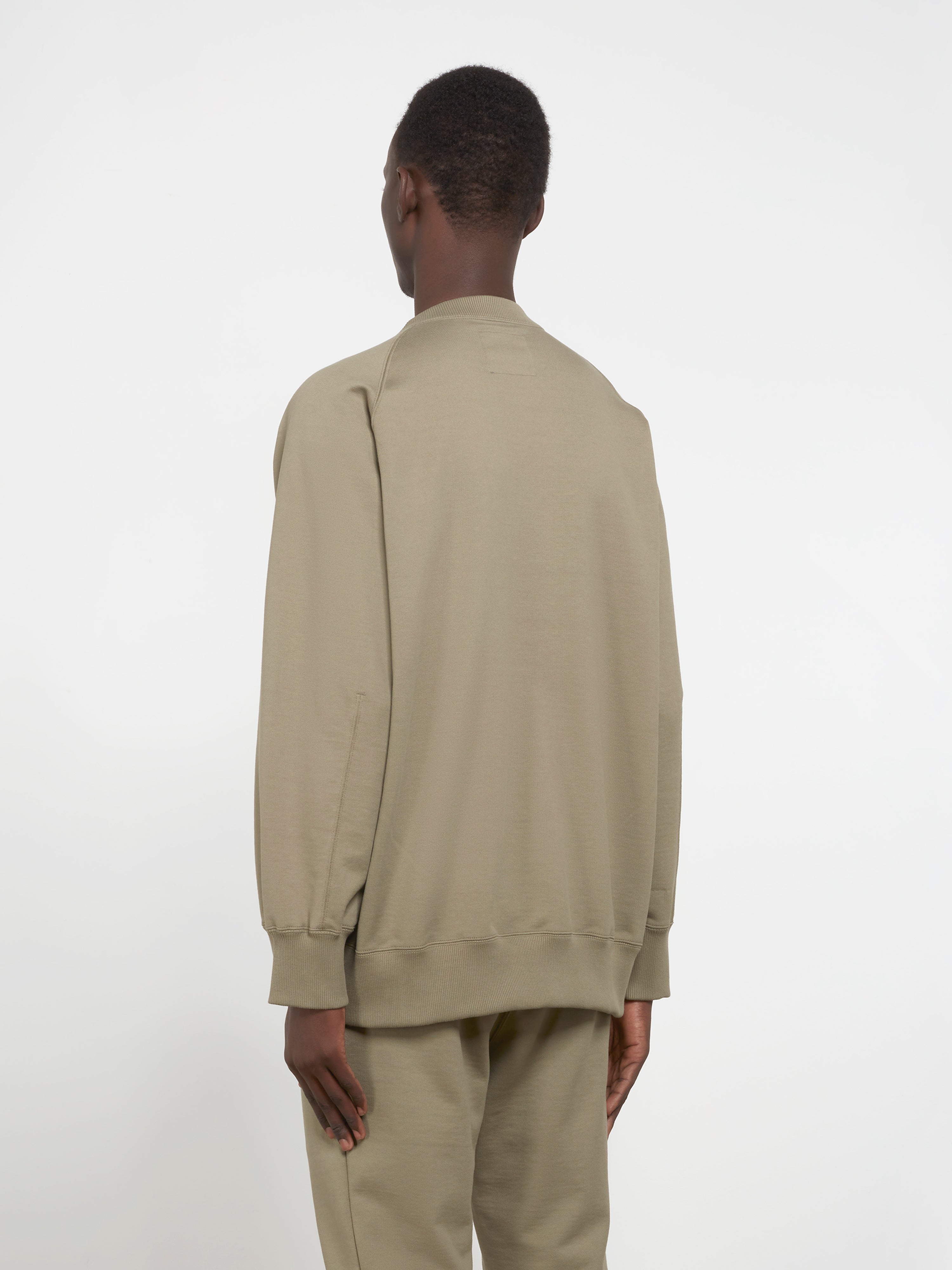 sacai Men's Sweat Jersey Pullover (Light Khaki) | Dover Street