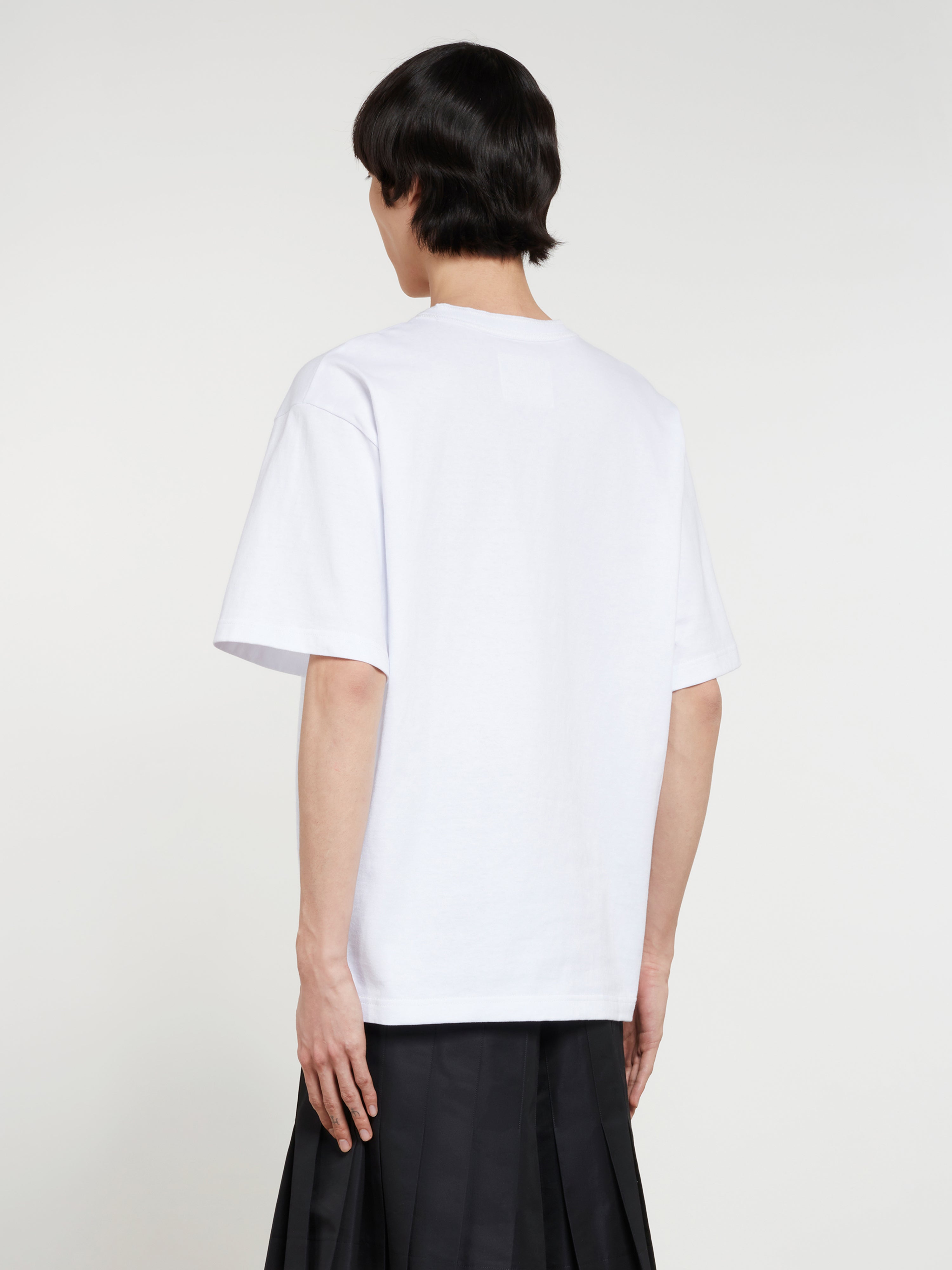 sacai Men's Nylon Twill X Cotton Jersey T shirt Off White