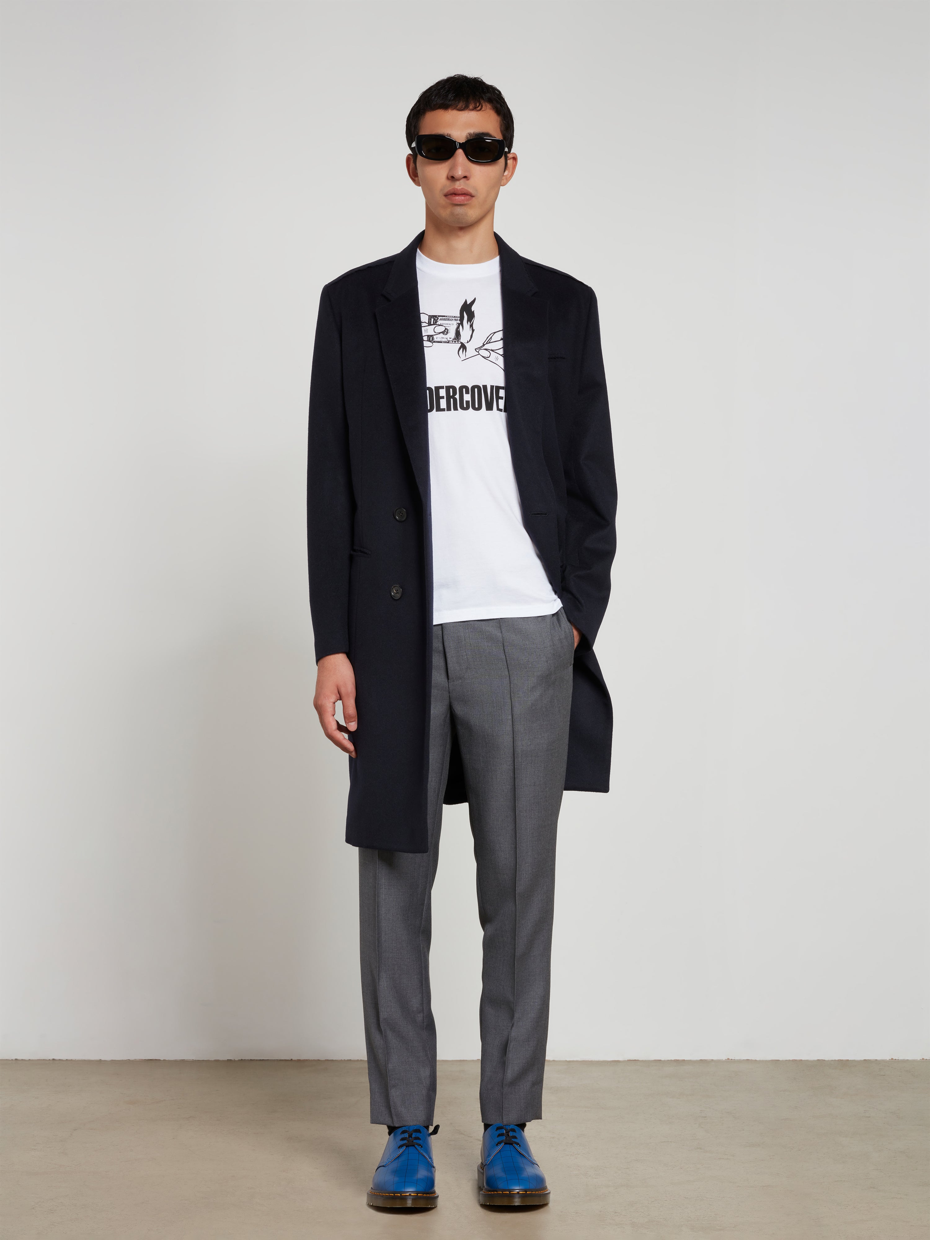 Undercover Men's Wool Overcoat (Navy) | Dover Street Market E-Shop