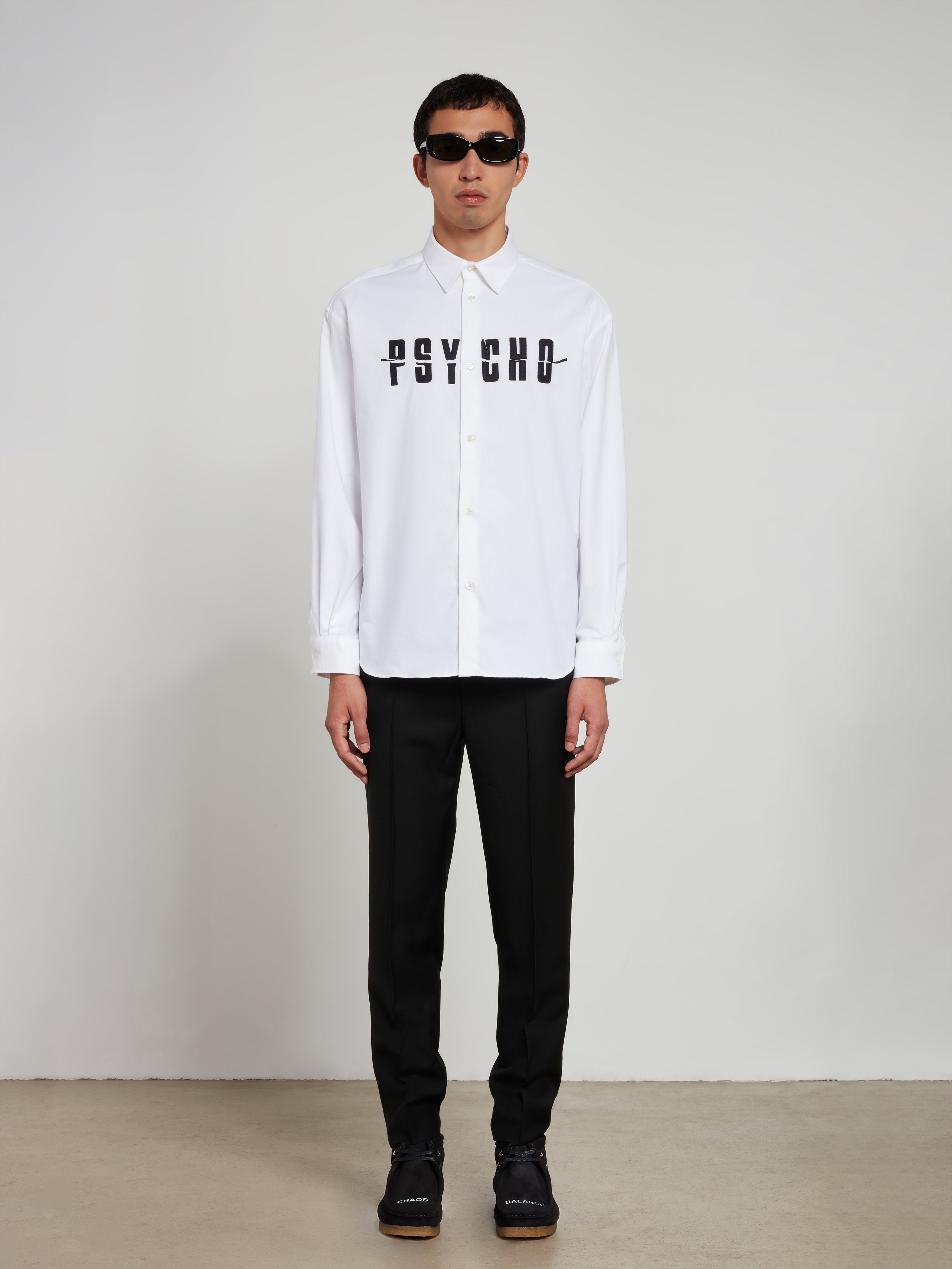 undercover 22aw psycho オックスフォードシャツ Undercover: Men's Psycho Shirt (White) | Dover Street Market London