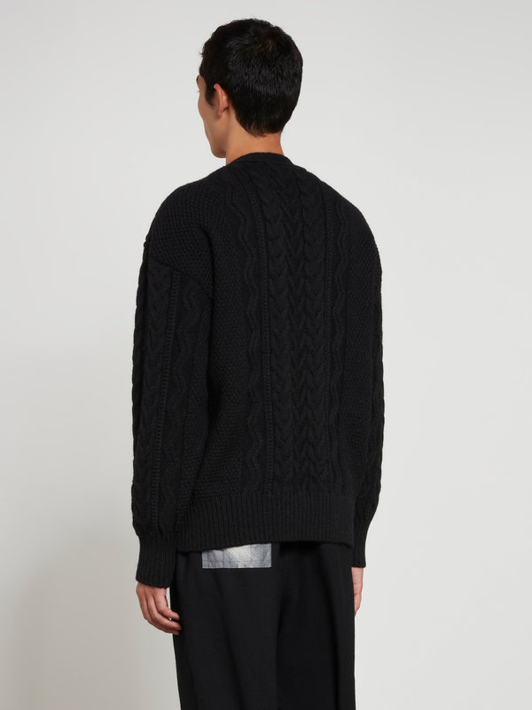 Undercover - Men’s Knitted Wool Cardigan - (Black)