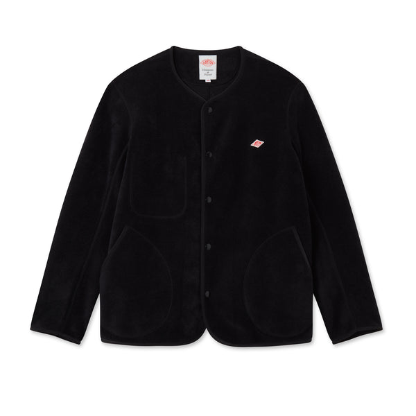 Danton - Collarless Fleece Jacket - (Black)