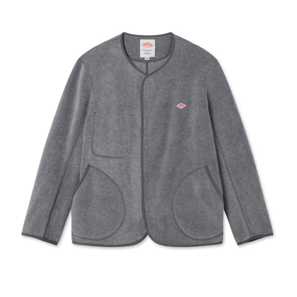 Danton - Collarless Fleece Jacket - (Grey)