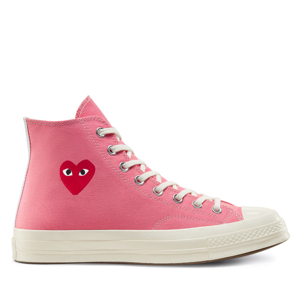 Play Converse - Red Heart Chuck ’70 High Sneakers - (Bright Pink)