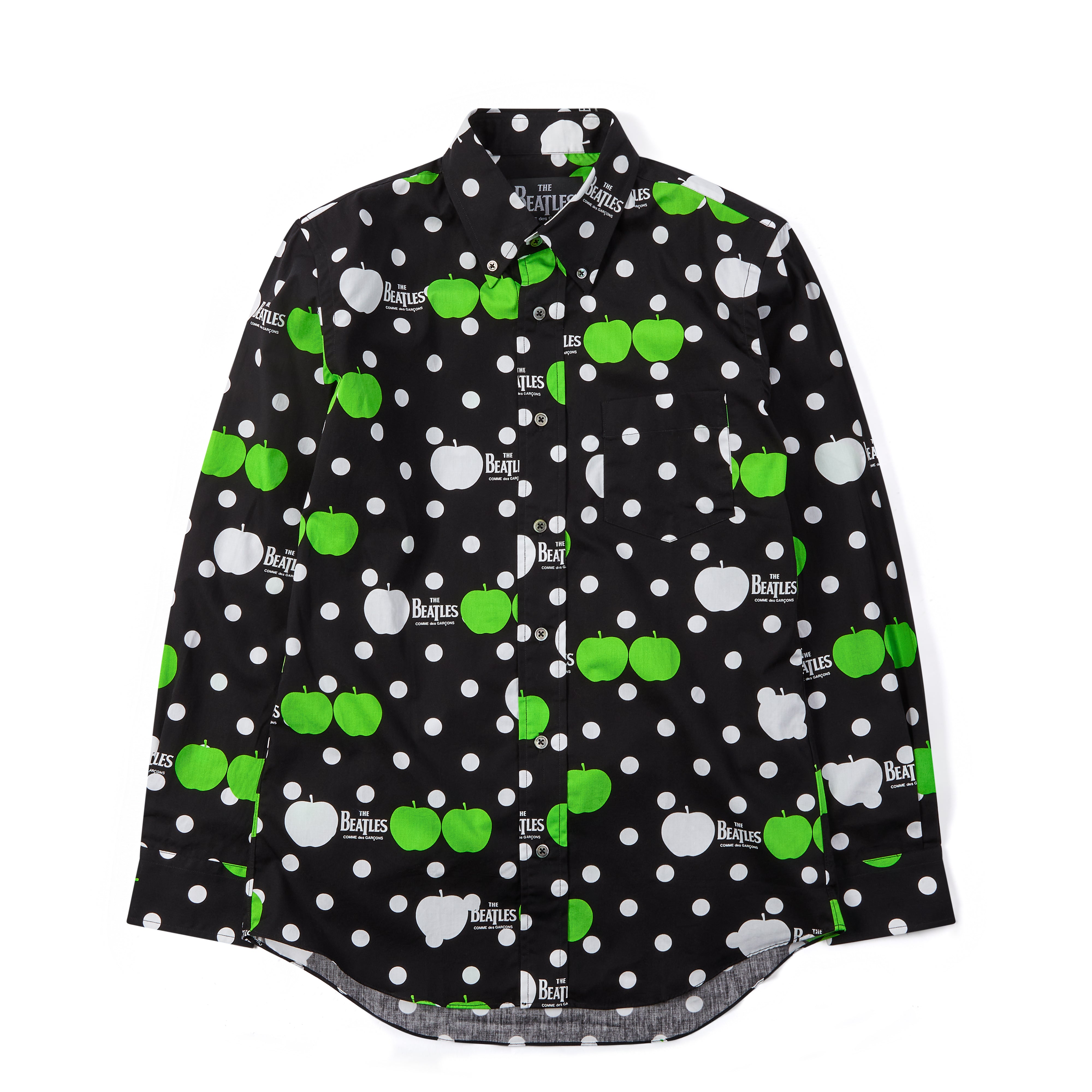 CDG Beatles - Shirt - (Black with Green/White Apples)